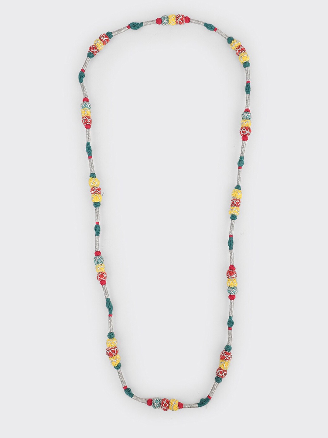 

Fabindia Thread and Zari Minimal Design Necklace, Silver