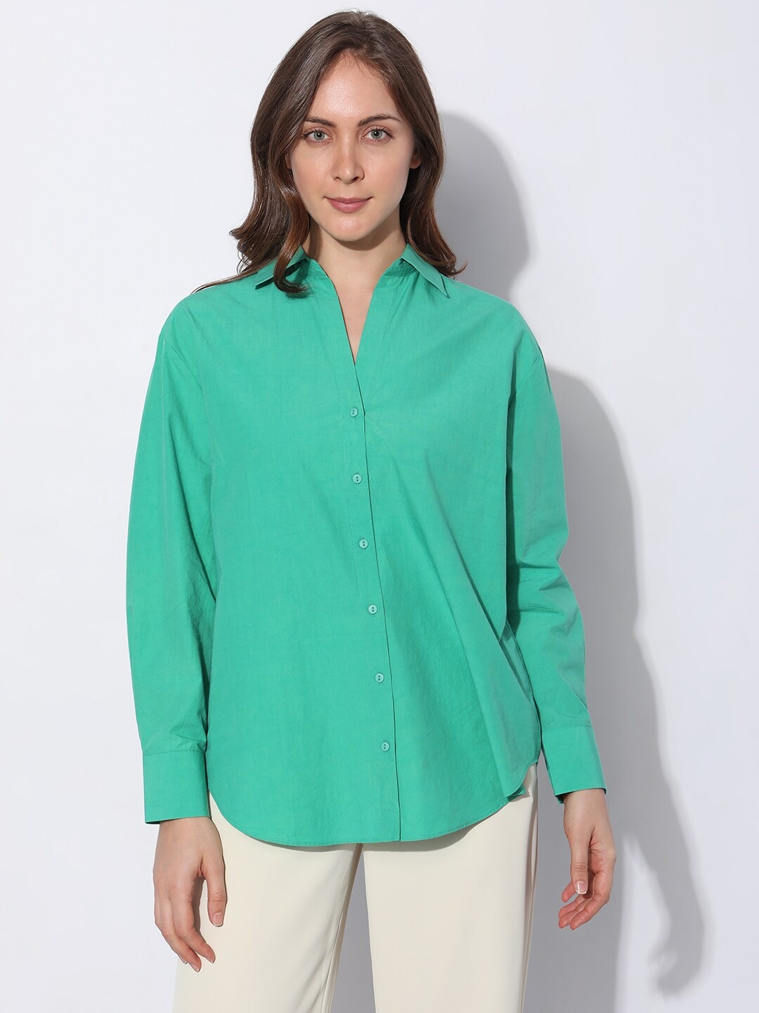 

Vero Moda Women Green Casual Shirt
