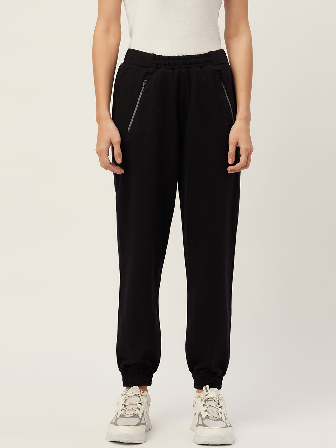 

FEMEA Women Zip Detailed Joggers, Black