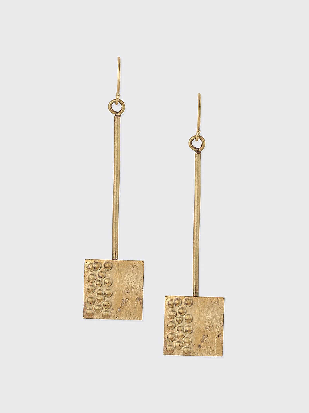 

Fabindia Contemporary Metal Drop Earrings, Gold