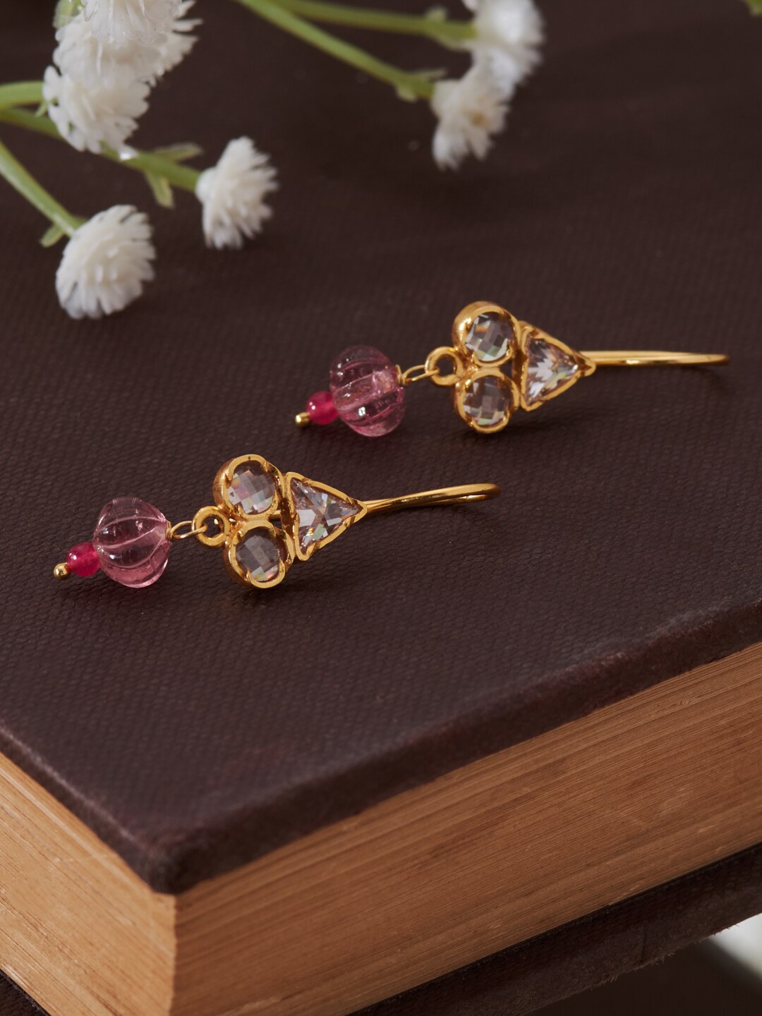 

Fabindia Gold-Plated Contemporary Drop Earrings