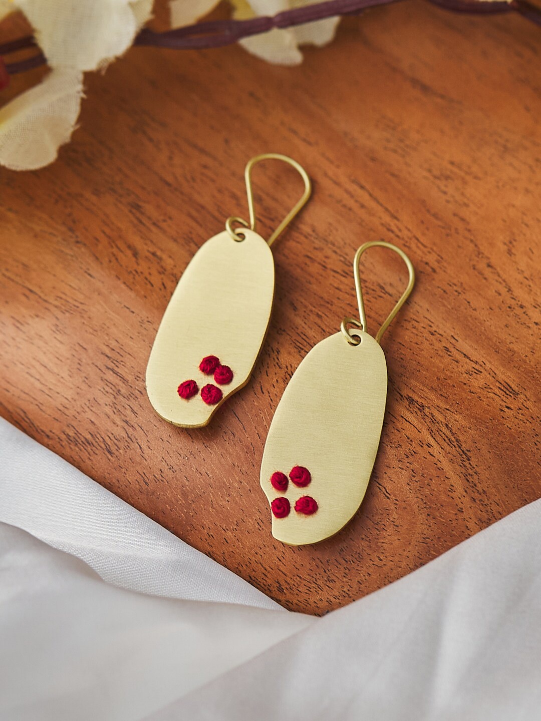 

Fabindia Gold-Toned Contemporary Drop Earrings