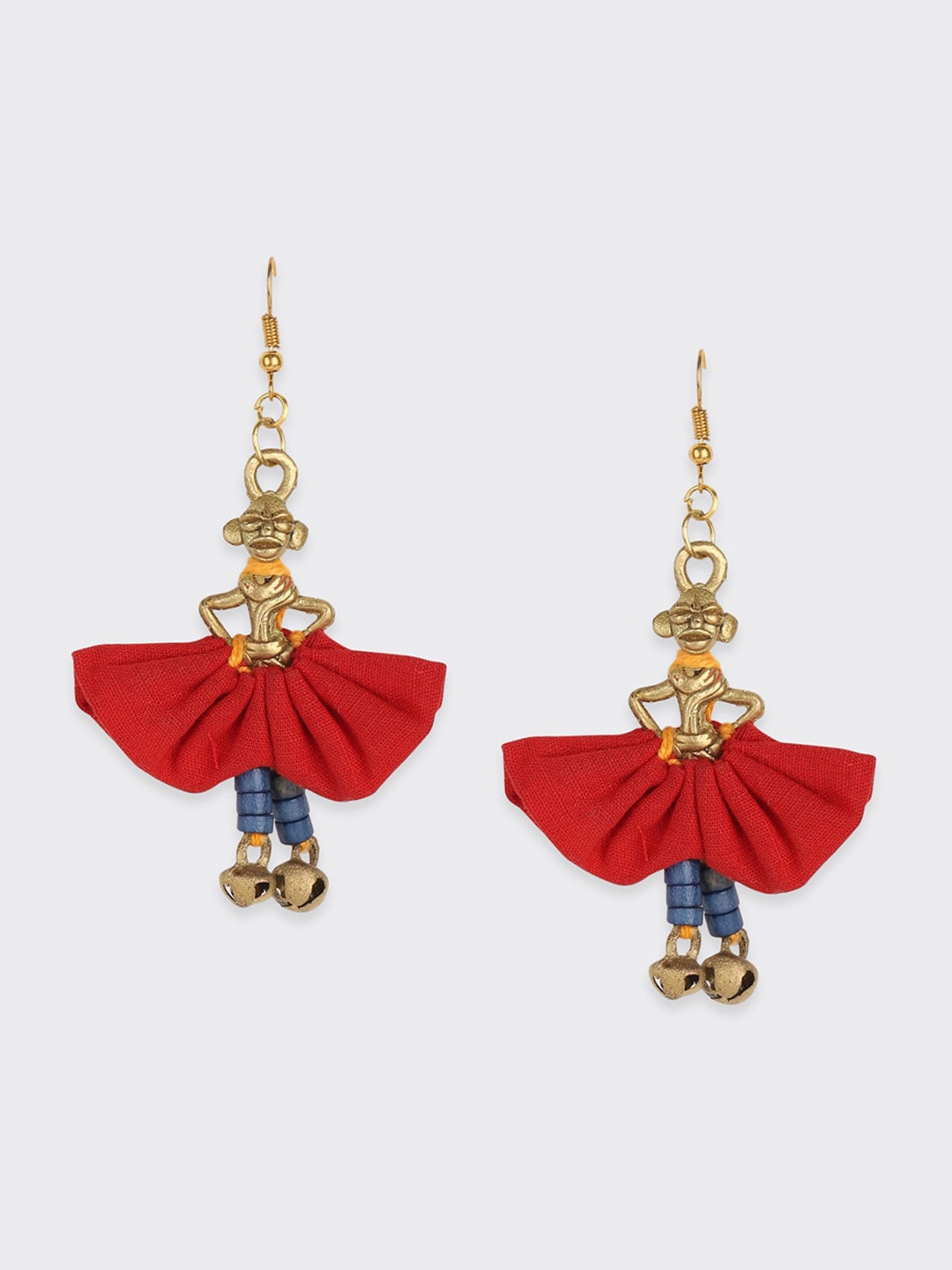 

Fabindia Red Contemporary Drop Earrings