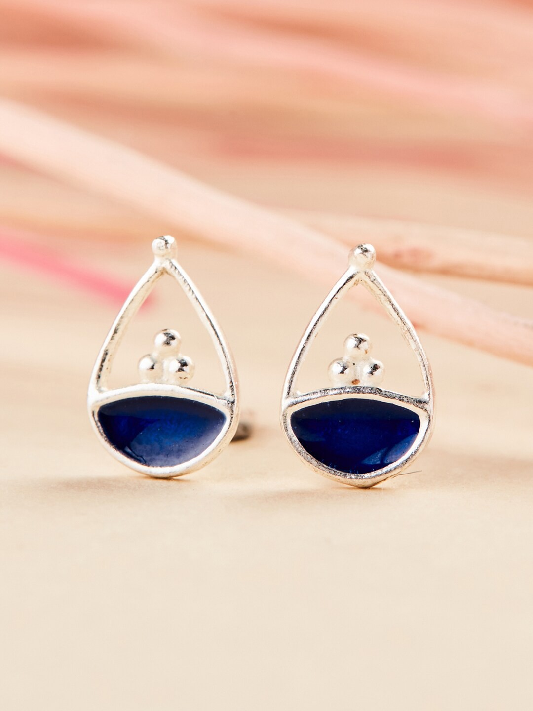 

Fabindia Contemporary Studs Earrings, Blue