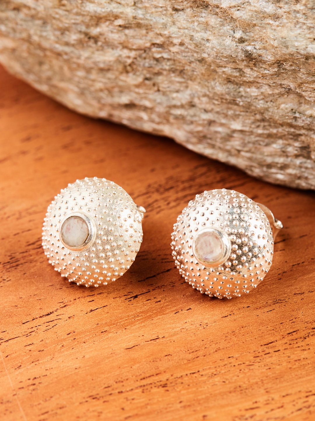 

Fabindia Contemporary Studs Earrings, Silver