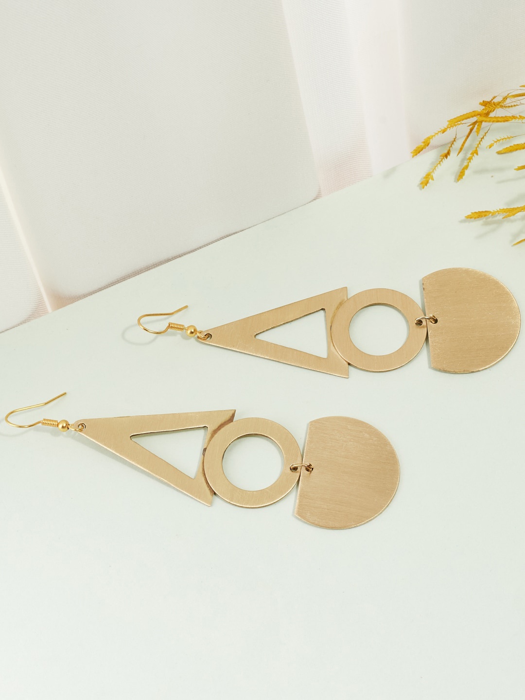 

Fabindia Geometric Drop Earrings, Gold