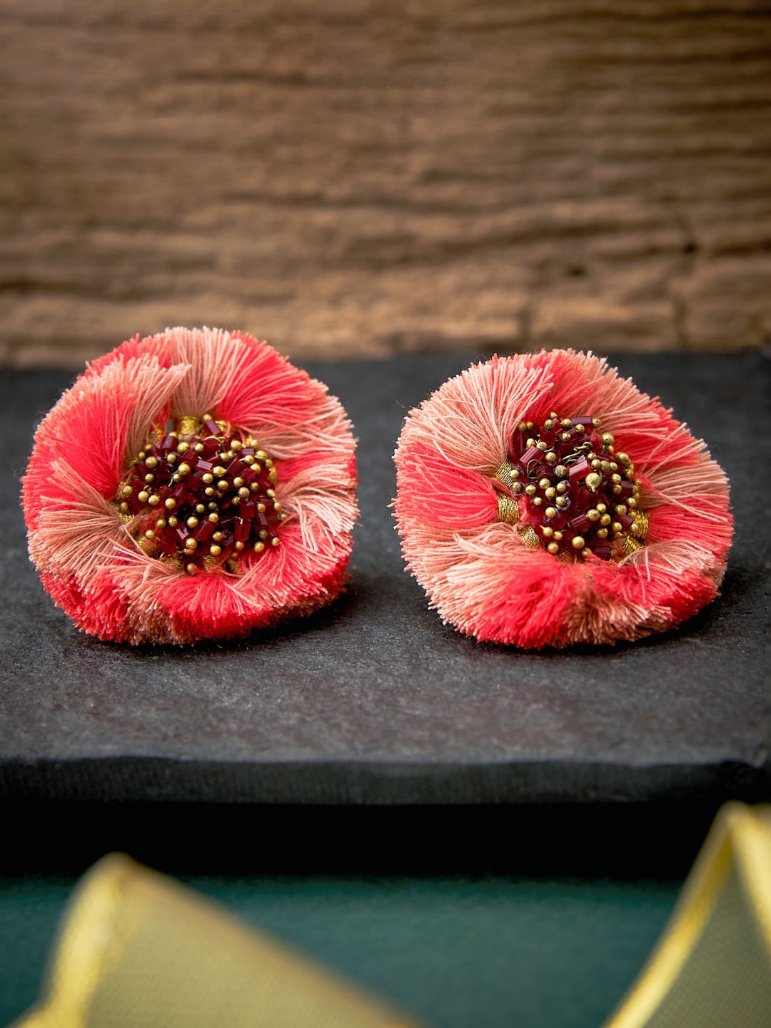 

Fabindia Contemporary Studs Earrings, Peach