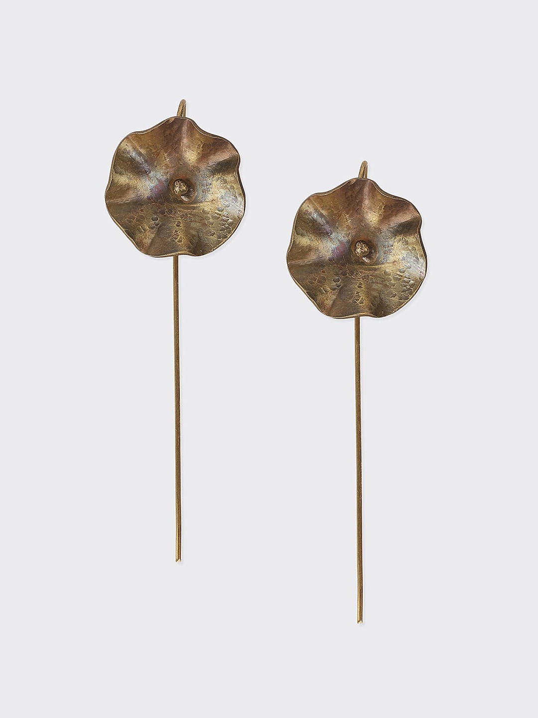 

Fabindia Metal Contemporary Studs Earrings, Gold