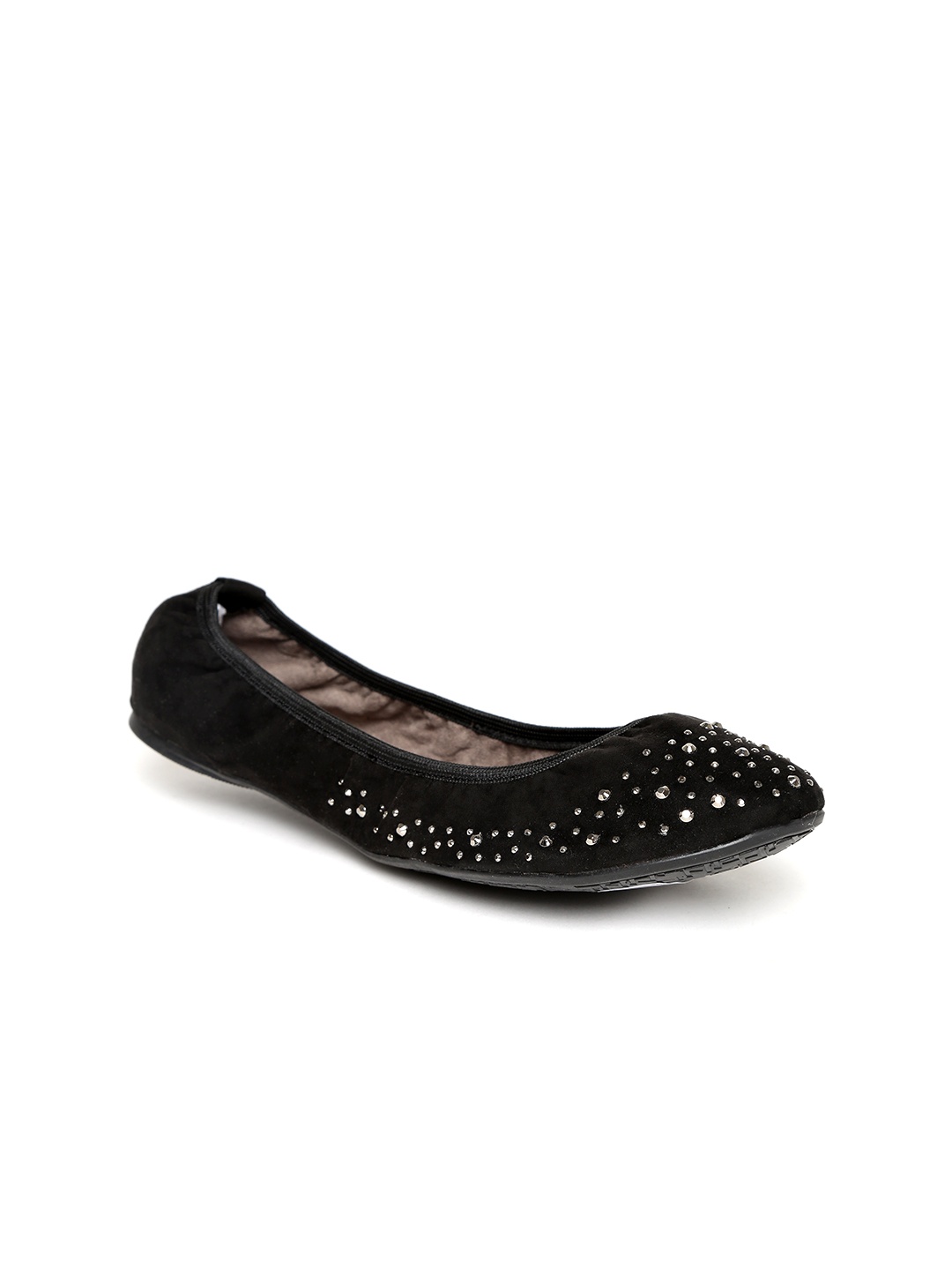 

Carlton London Women Black Embellished Foldable Ballerinas
