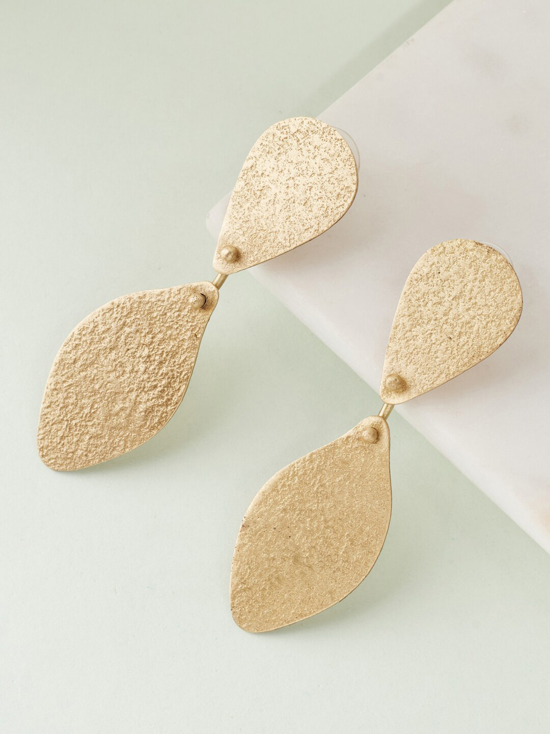 

Fabindia Gold-Plated Contemporary Drop Earrings