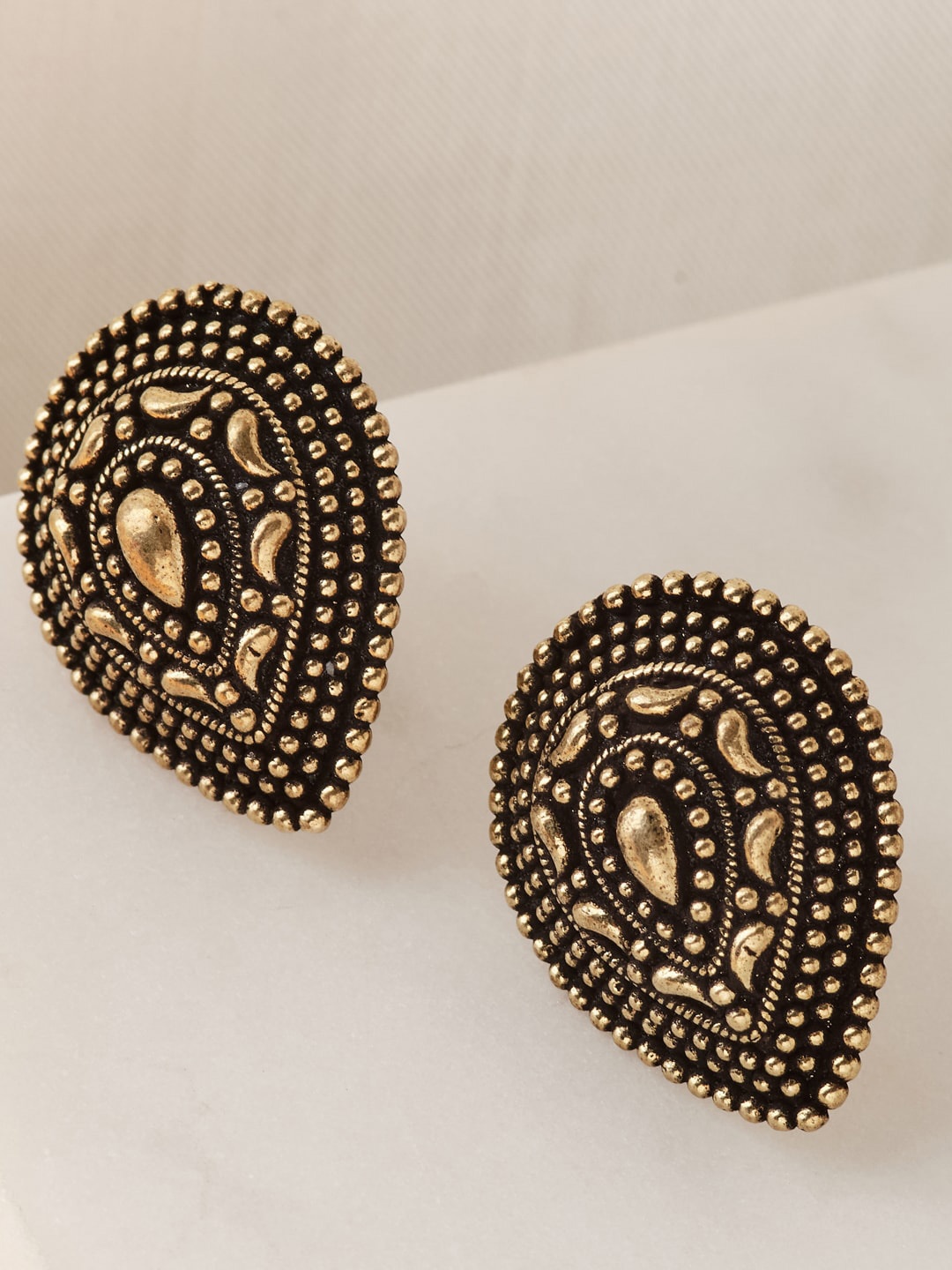 

Fabindia Gold-Plated Contemporary Antique Stud Earrings