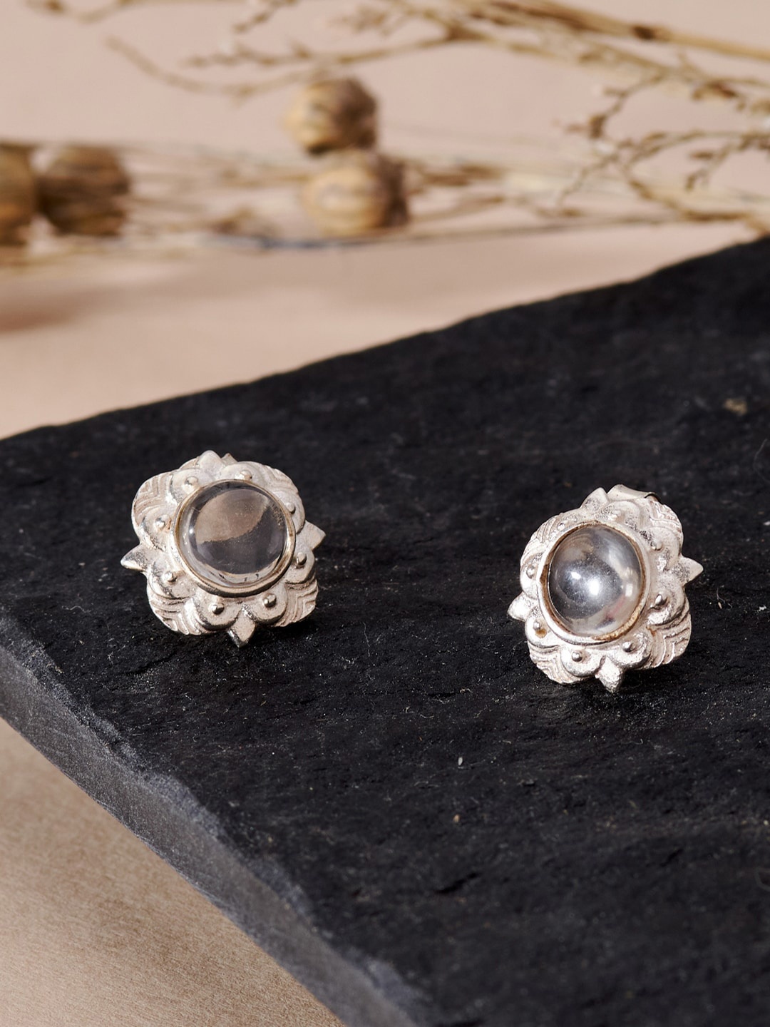 

Fabindia Contemporary Studs Earrings, Silver