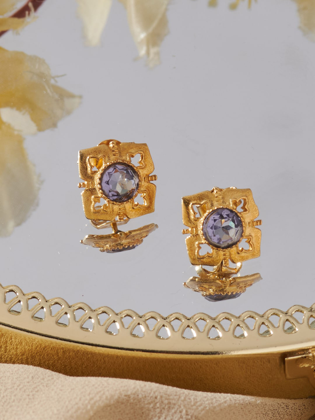 

Fabindia Gold-Plated Contemporary Studs Earrings