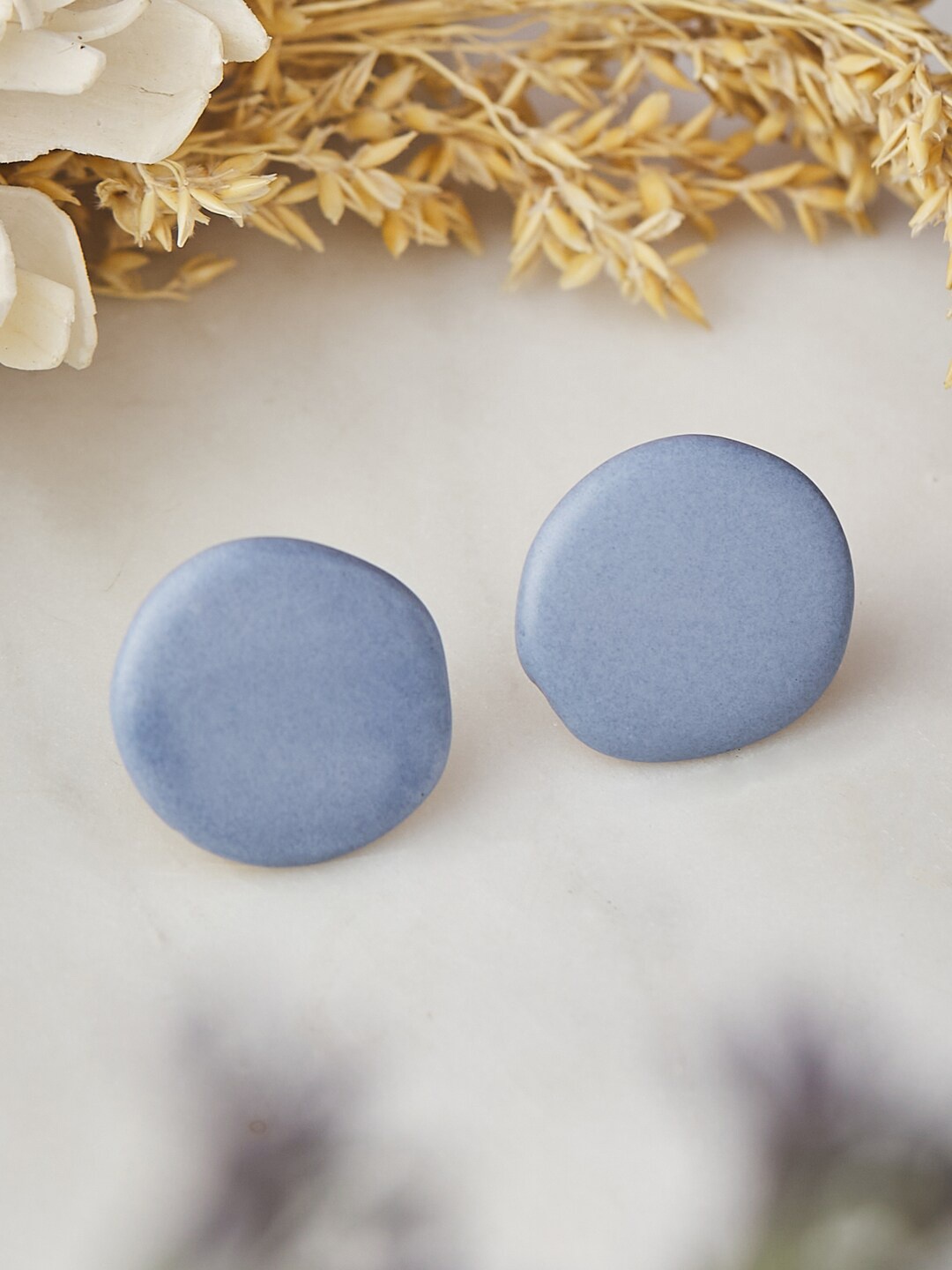 

Fabindia Circular Ceramic Studs Earrings, Blue