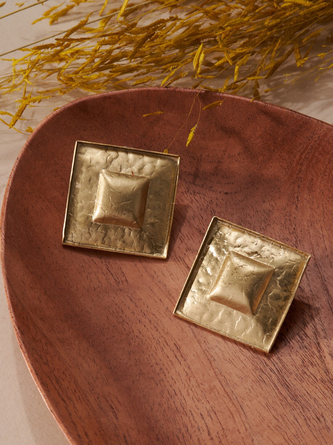 

Fabindia Gold-Plated Contemporary Studs Earrings