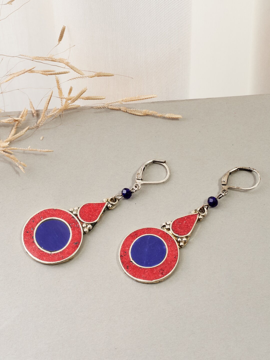 

Fabindia Contemporary Dangler Drop Earrings, Navy blue