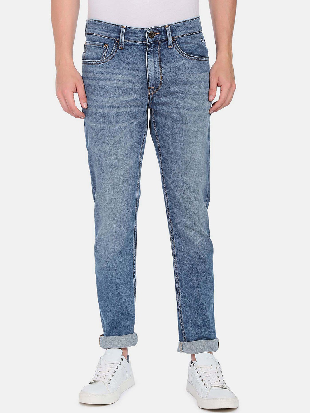 

Arrow Sport Men Slim Fit Heavy Fade Cotton Jeans, Blue