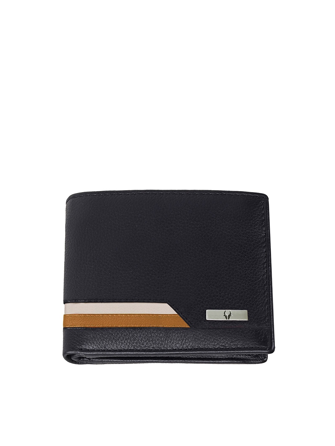 

WildHorn Men Leather Two Fold Wallet, Black