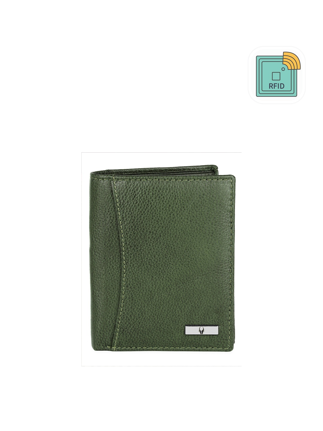 

WildHorn Men Leather Two Fold Wallet, Green
