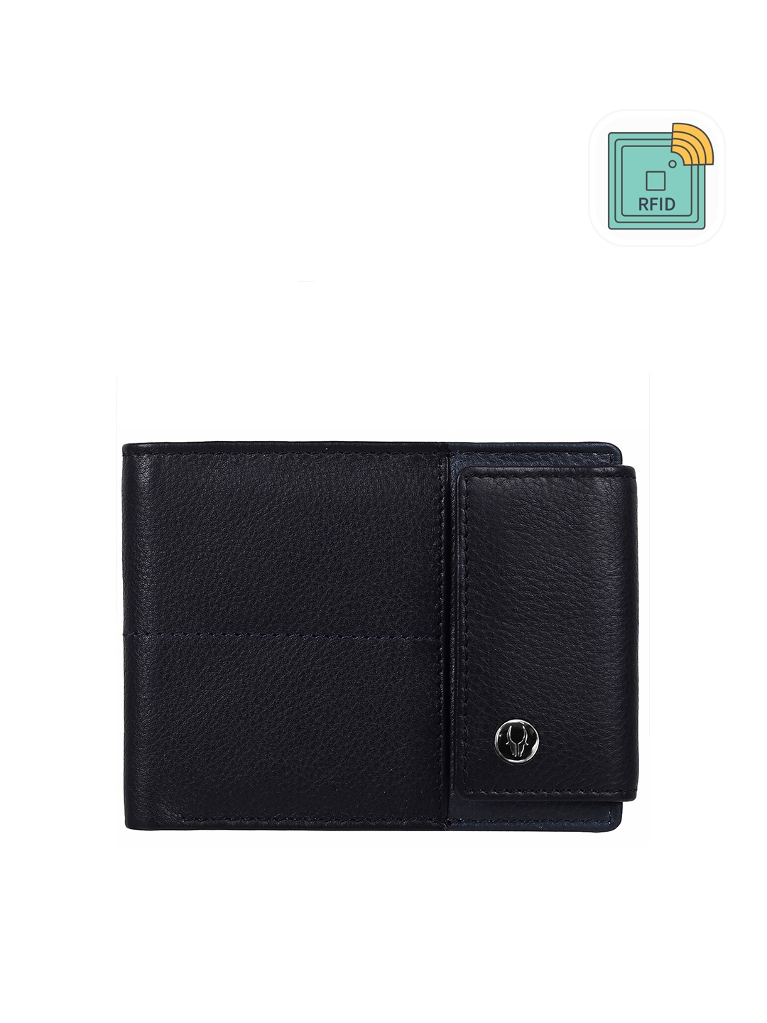 

WildHorn Men Leather Two Fold Wallet, Black