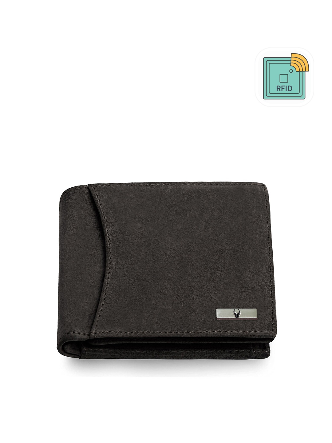 

WildHorn Men Leather RFID Two Fold Wallet, Brown