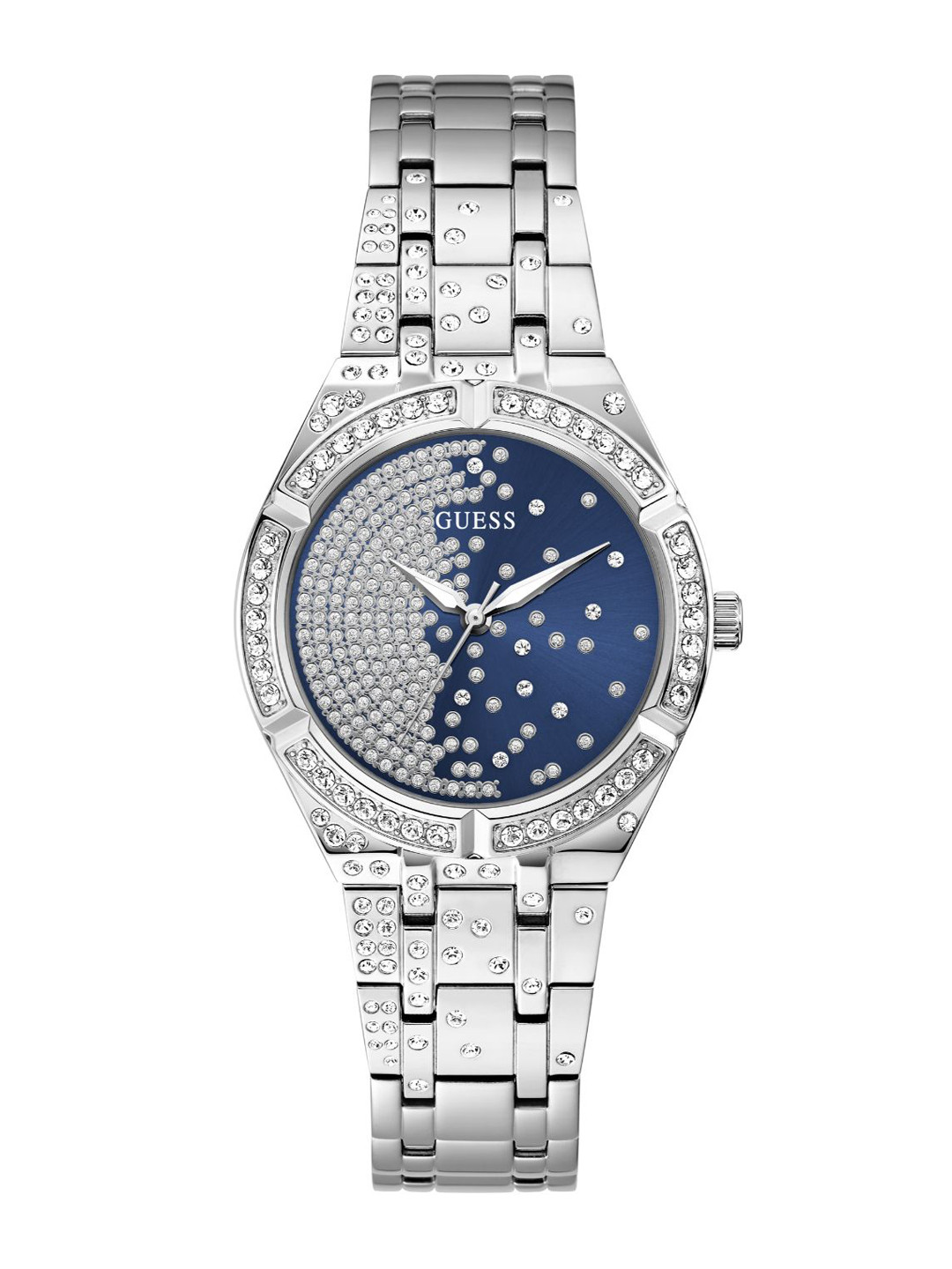 

GUESS Women Dial & Stainless Steel Bracelet Style Straps Analogue Watch GW0312L1, Blue