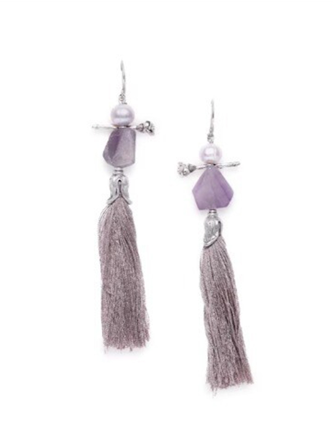 

Wild & Free Silver-Toned Quirky Drop Earrings