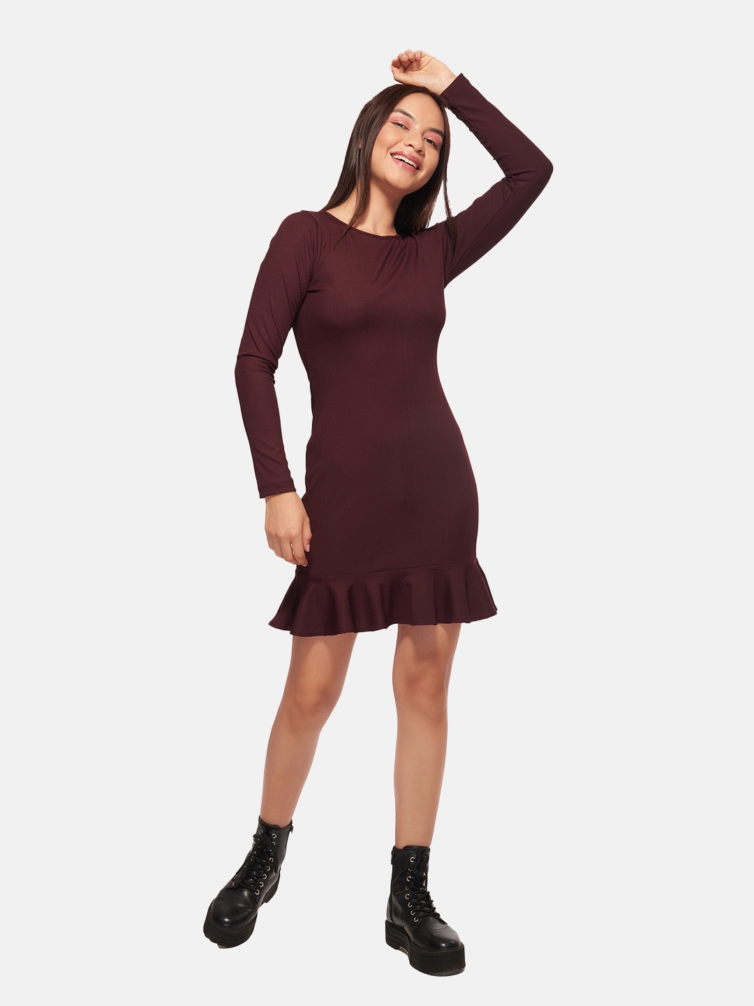 

IZF Maroon Sheath Dress