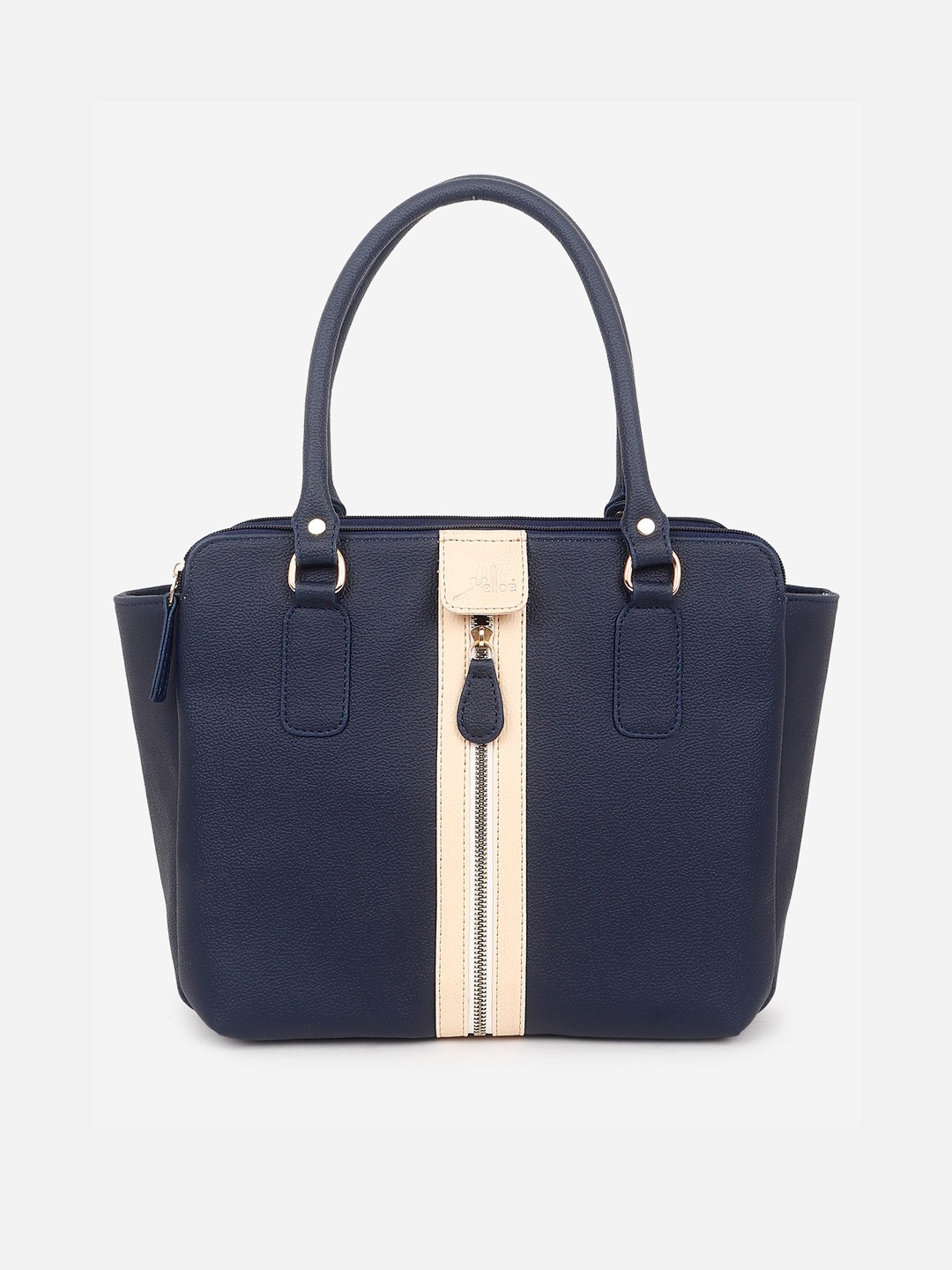 

yelloe Colourblocked Shopper Handheld Bag, Blue