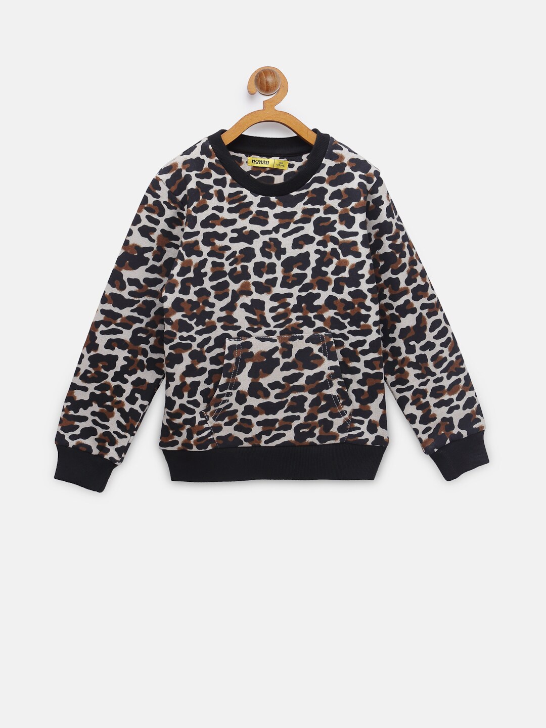 

NYNSH Girls Beige Printed Sweatshirt