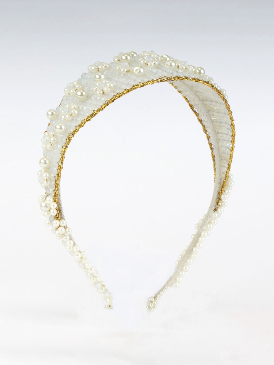 

Choko Women Beaded Hairband, Off white