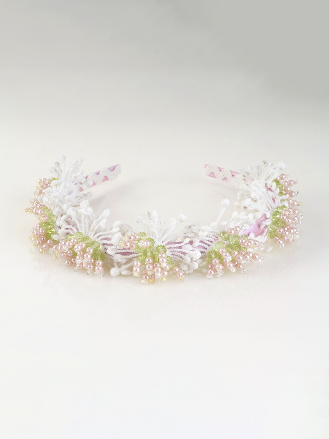 

Choko Beads Embellished Hairband, White