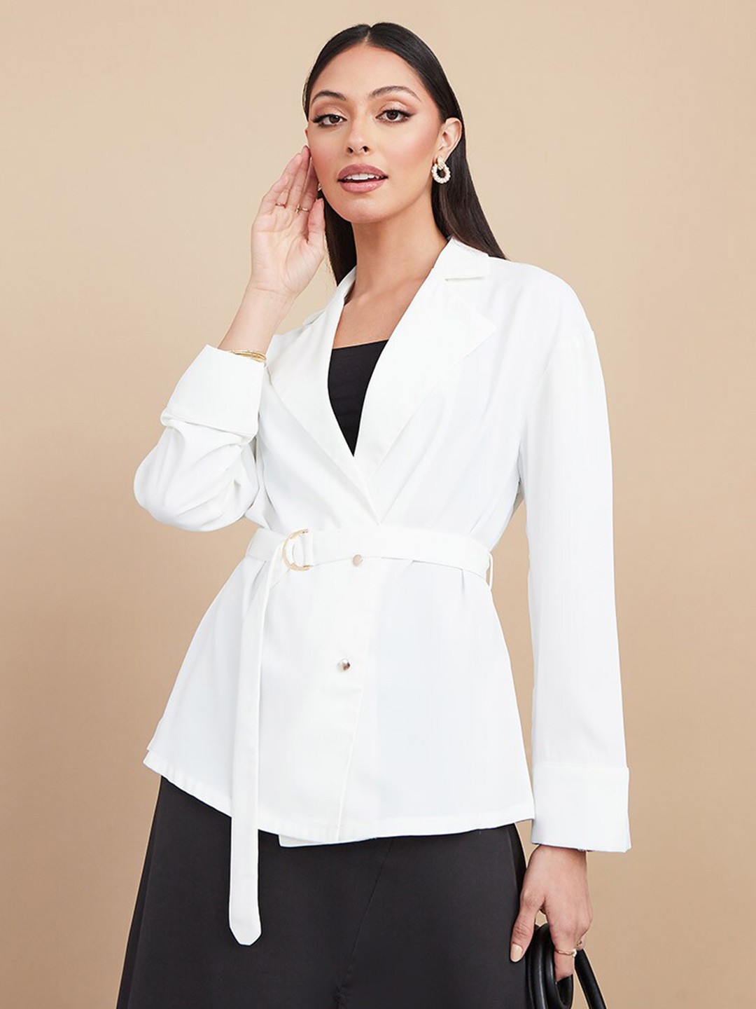 

Styli White Wrap Top