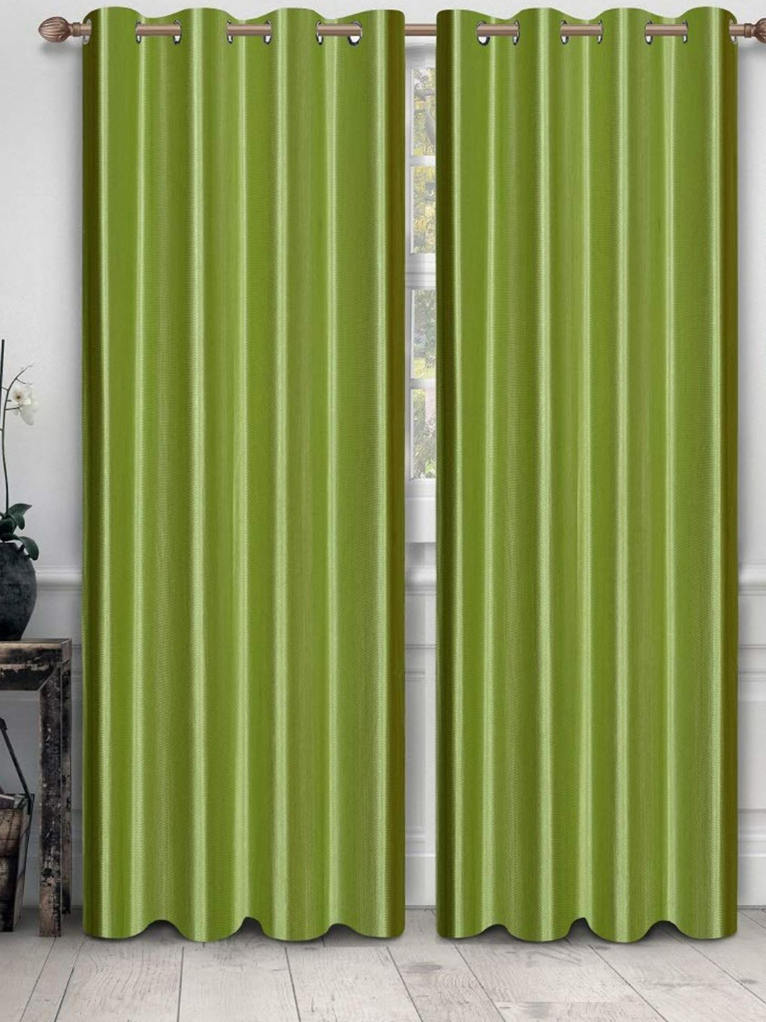 

Bajo's Green Set of 2 Long Door Curtain