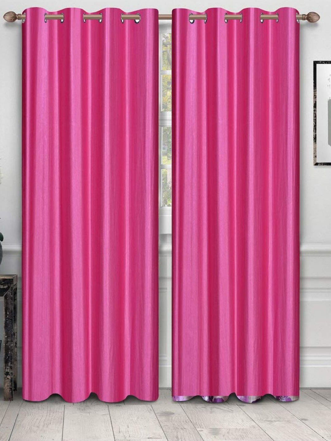 

Bajo's Pink Set of 2 Long Door Curtain