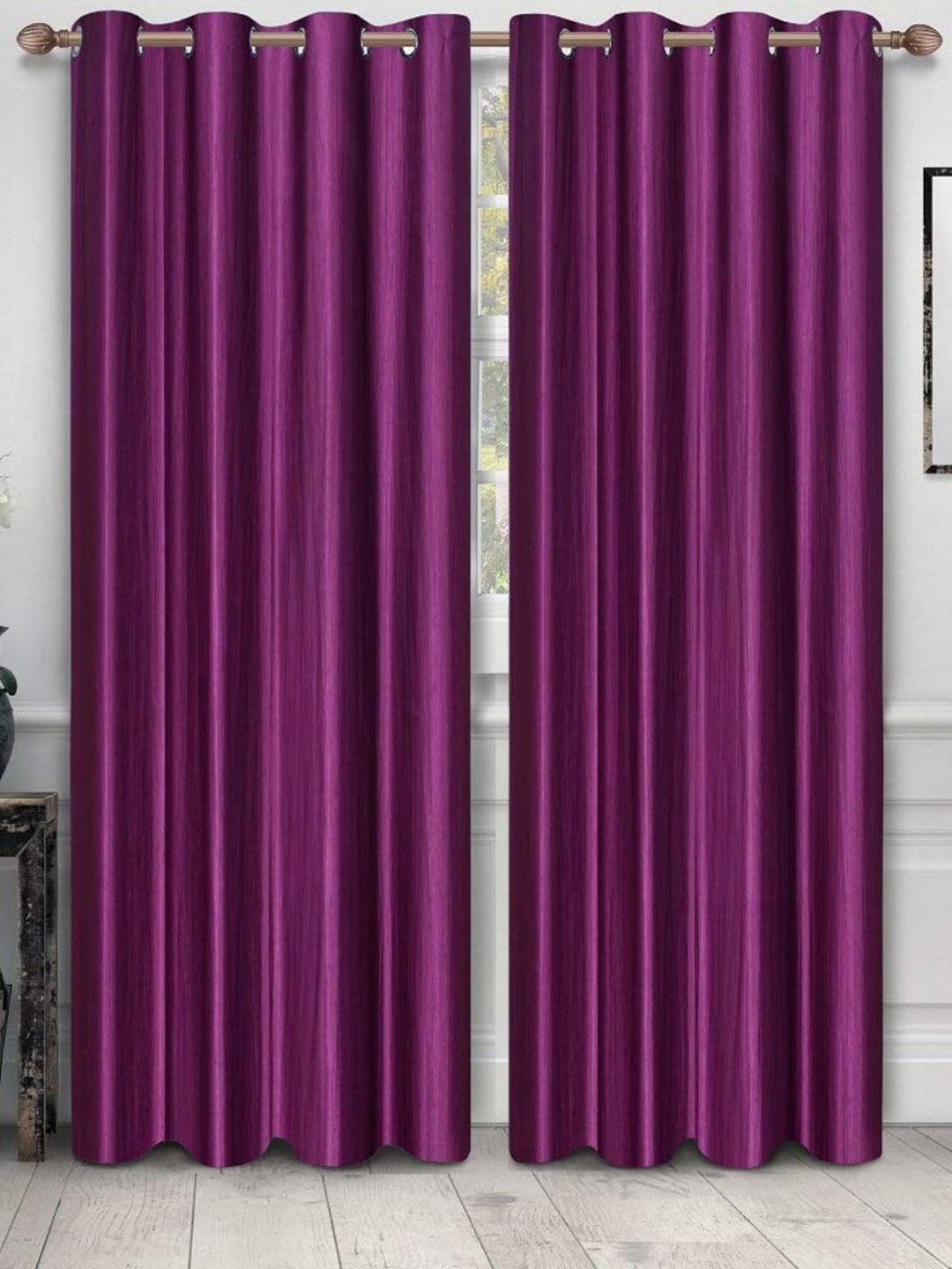 

Bajo's Purple Set of 2 Long Door Curtain