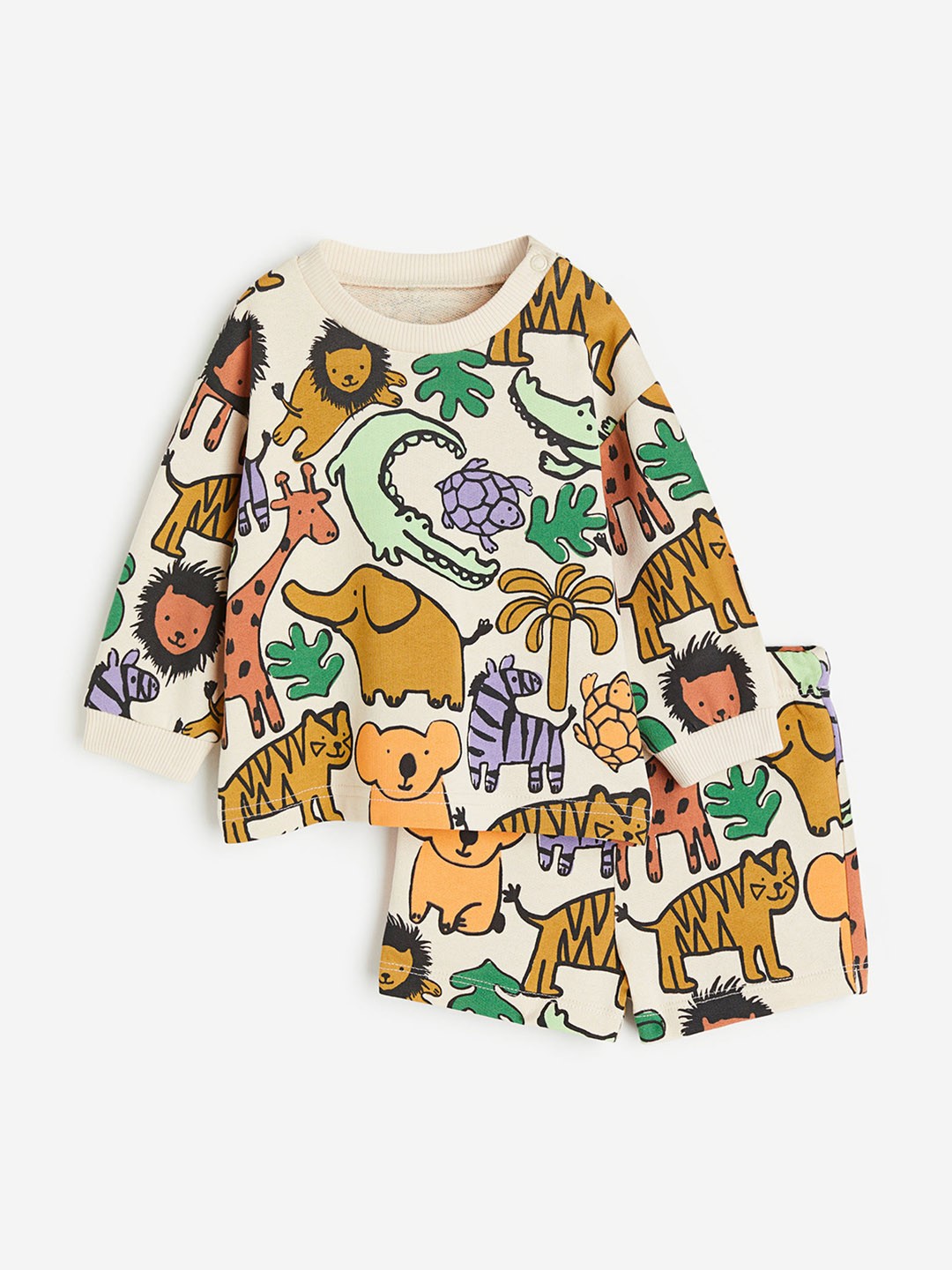 

H&M 2-piece sweatshirt set, Beige