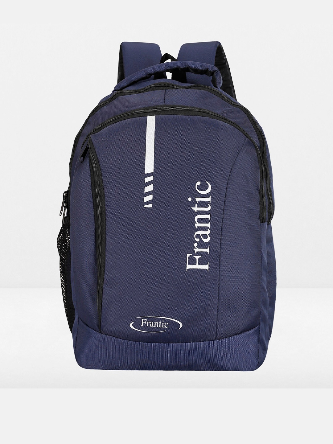 

Frantic Unisex Kids Blue & White Typography Backpack