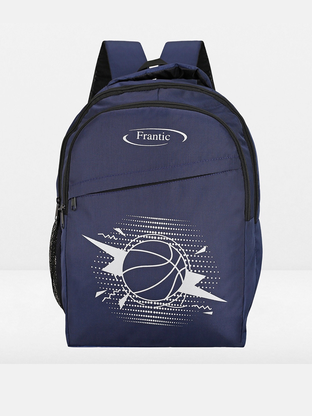 

Frantic Unisex Kids Blue & White Graphic Backpack
