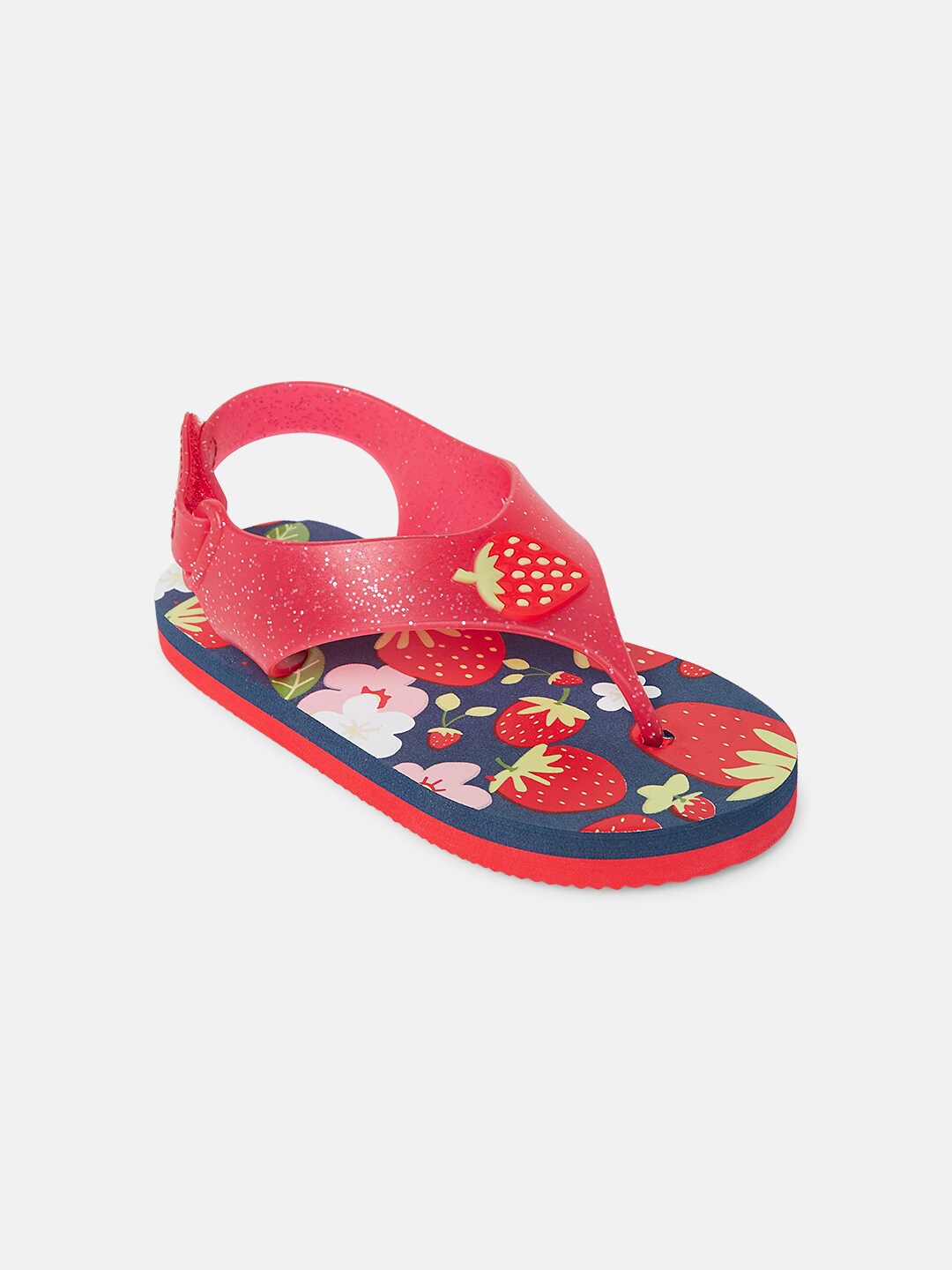 

Pantaloons Junior Girls Printed Thong Flip-Flops, Red