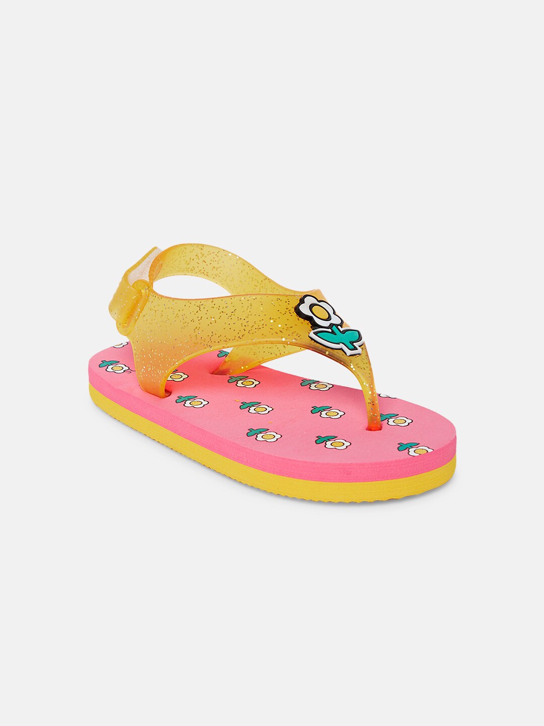 

Pantaloons Junior Girls Floral Printed Thong Flip-Flops, Pink