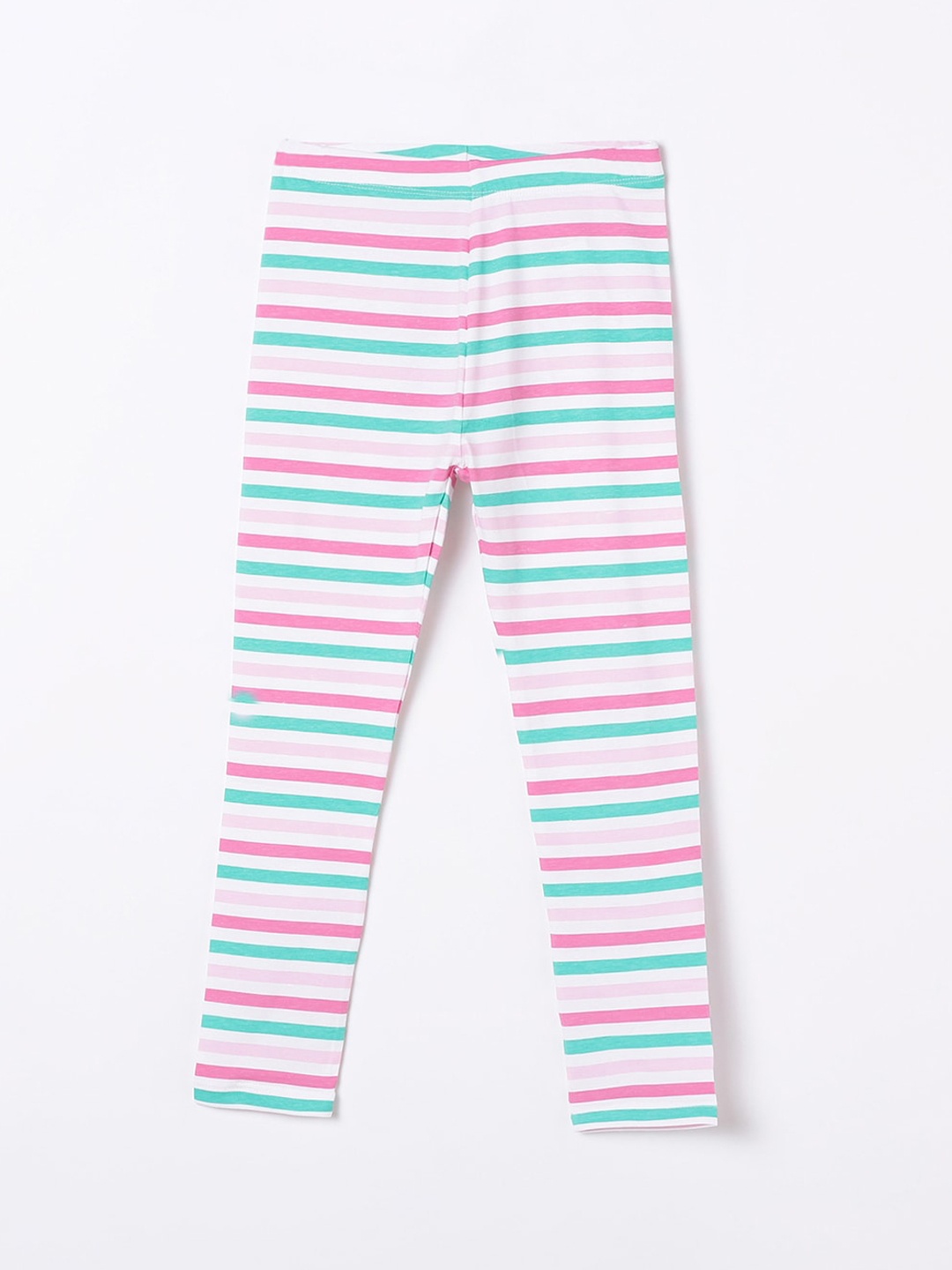 

Fame Forever by Lifestyle Girls Striped Cotton Leggings, White