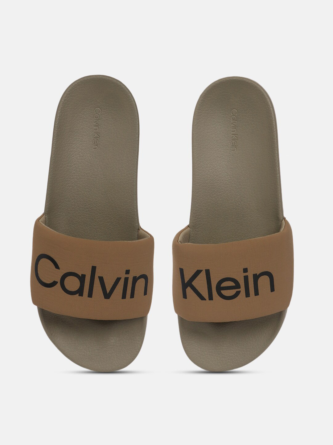 

Calvin Klein Jeans Men Printed Sliders, Olive