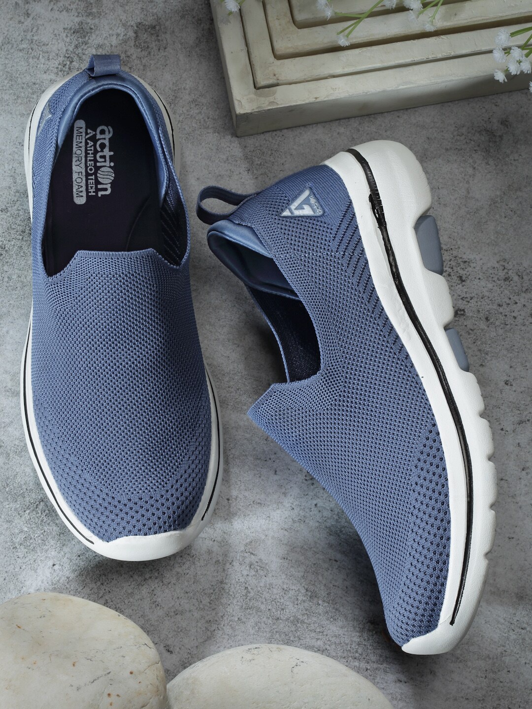 

Action Men Mesh Walking Non-Marking Sports Shoes ATG-726, Navy blue
