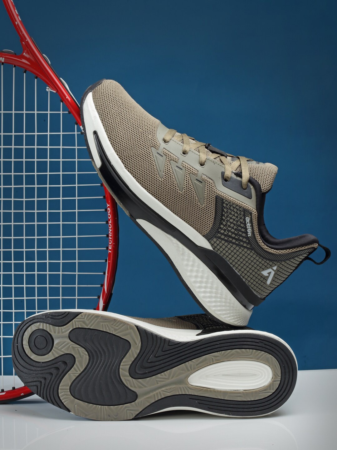 

Action Men Mesh Running Non-Marking Sports Shoes ATG-718, Beige