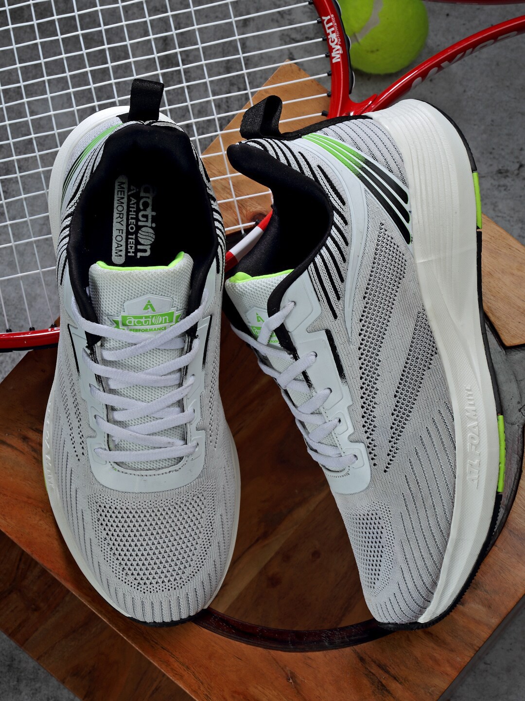 

Action Men Mesh Running Non-Marking Sports Shoes ATG-706, Grey