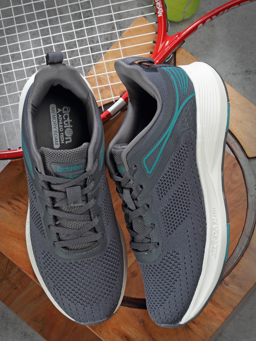 

Action Men Mesh Running Non-Marking Sports Shoes ATG-748, Grey