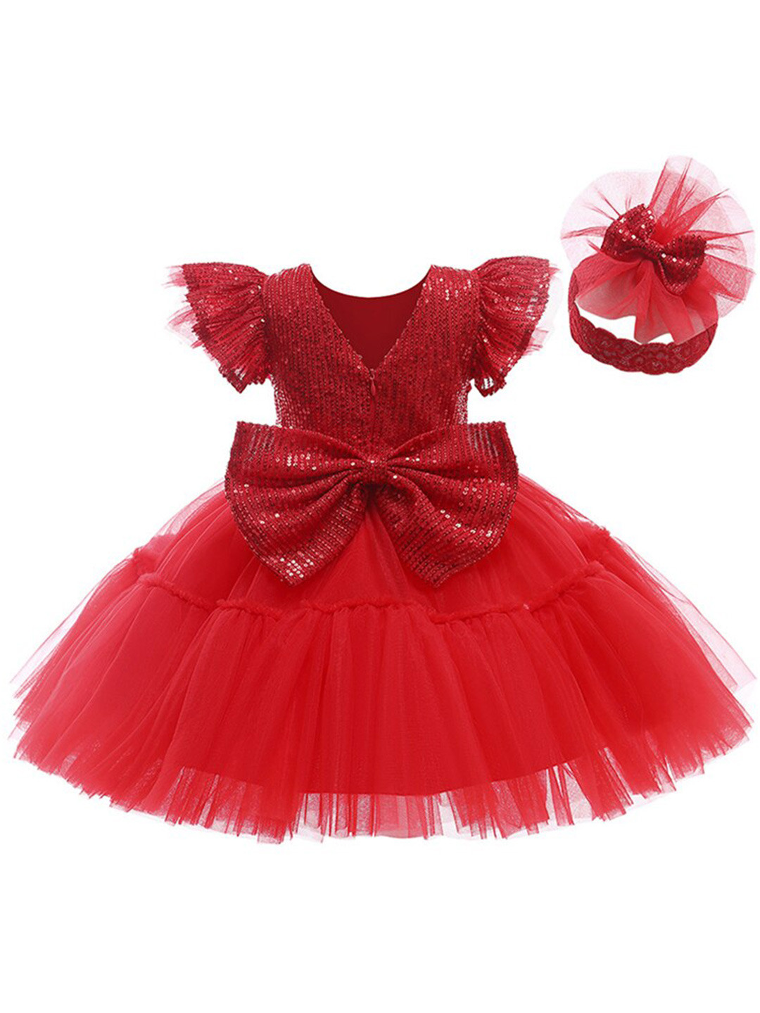 

R Cube Red Satin Dress