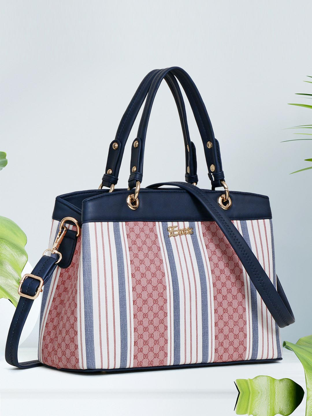 

Exotic PU Structured Handheld Bag, Blue