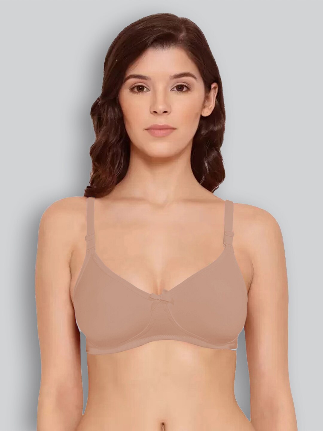 

LYRA Tan Combed Cotton Rich Full Coverage Spacer Bra, Beige